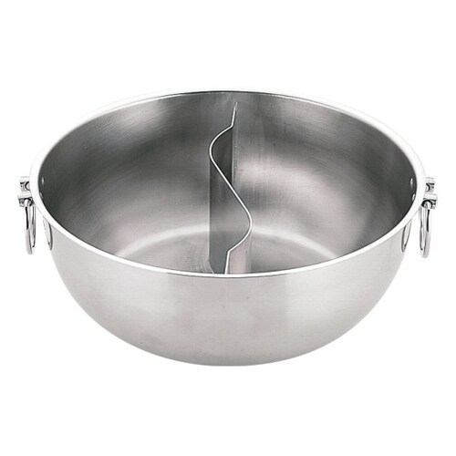 UK18−0しゃぶしゃぶ鍋 仕切付 25cm