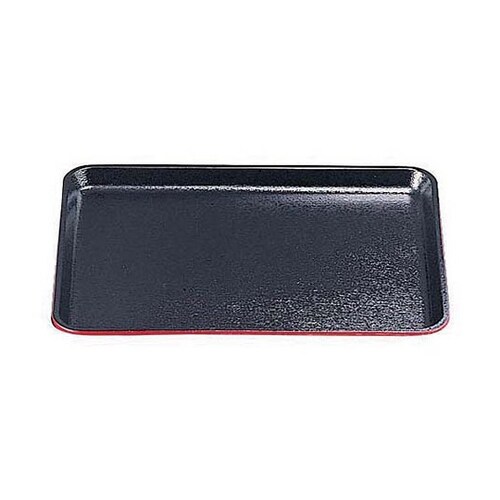 耐熱FRP 木目長手盆SL 黒渕朱 尺3