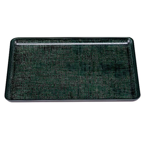 耐熱一休布目盆 グリーンカスリ 尺3寸 NS加工