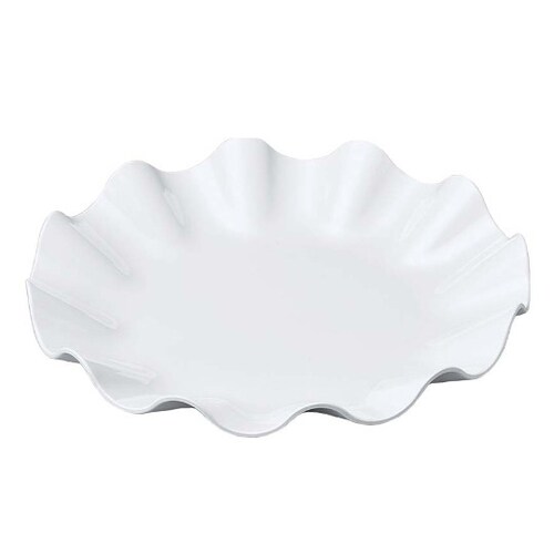 ニューホワイト ウェーブ丸盛皿 25cm