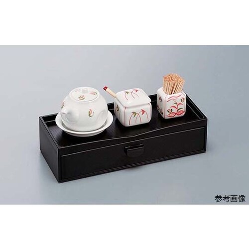 ABS 奥広千筋カスター&箸箱 黒