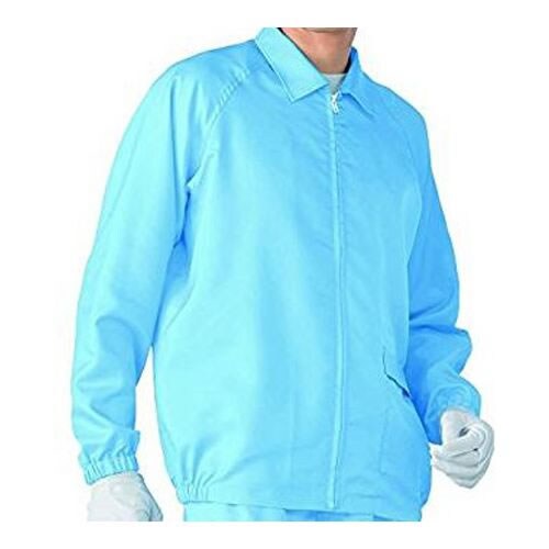 無塵衣AS203C(男女兼用上着) ブルー 4L