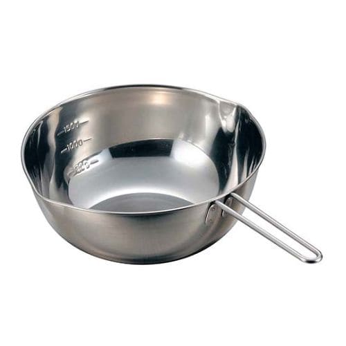 18−8 手付ボール(口付目盛付)15cm