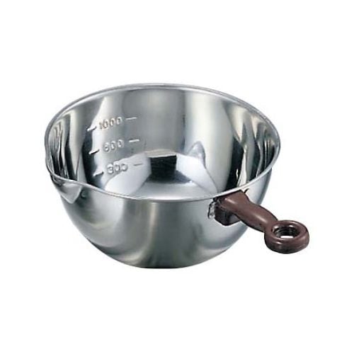 18−8 目盛付 手付 片口ボール 大(φ210)