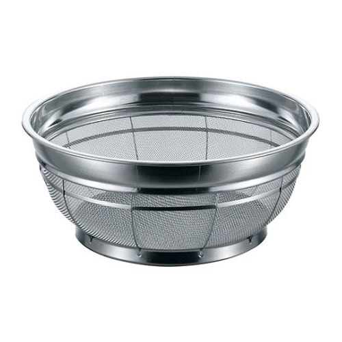 カラーバー付 F型ザル 普通目 18cm 青