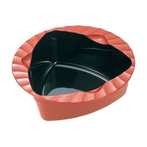 トライアングルトライ 深皿 外朱 15cm