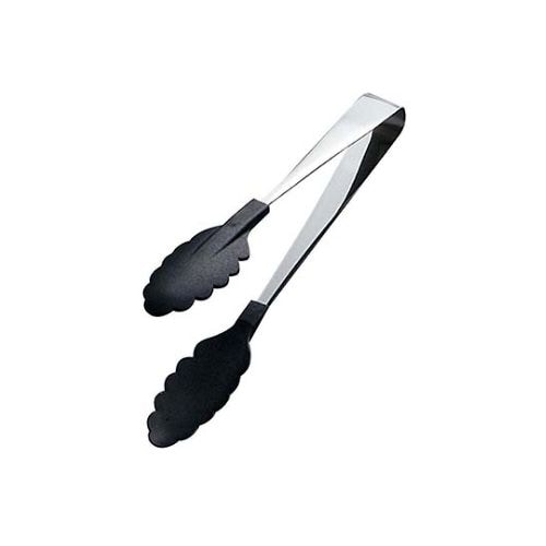 18−0抗菌耐熱フードトングブラック25cm
