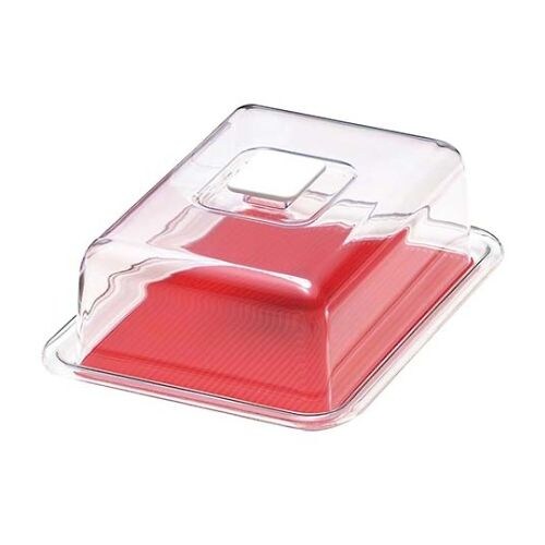 クリアラブリーハット 角ケーキ(大)レッド