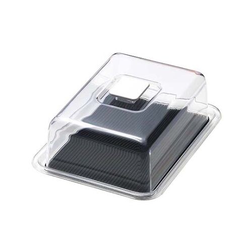 クリアラブリーハット 角ケーキ(中)ブラック