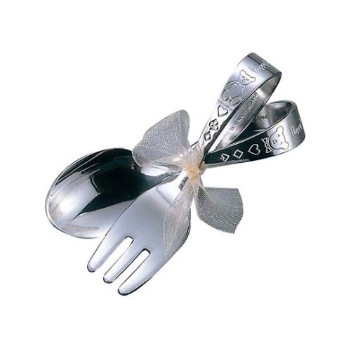 ハッピーテディ ベビースプーン・フォークセット