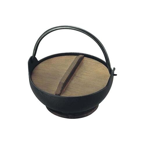 トキワ 鉄 やまが鍋 21cm 黒塗り 敷台付