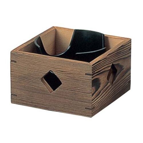 コンロ木枠 焼杉 小 4号 飛騨コンロ用