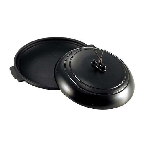 アルミ 丸型 陶板焼 黒 M10−553 φ195