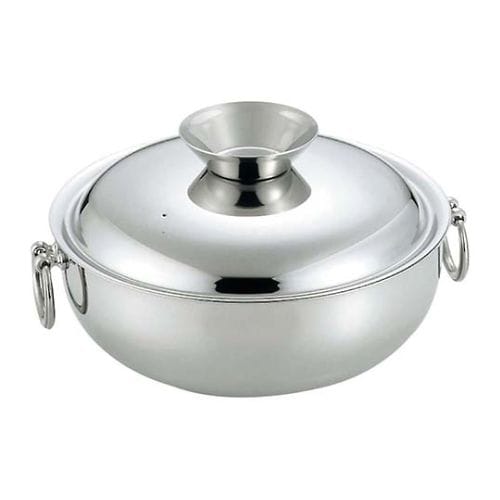 電磁 しゃぶしゃぶ鍋 ステン柄(蓋付)23cm