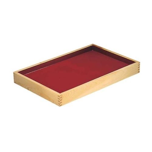 ひのき 角型 盛盆 深朱浅黒 520