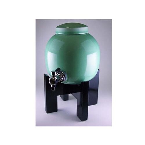 焼酎サーバー 黒塗り台セット 青磁