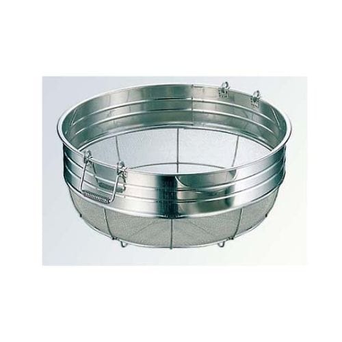 18−8 取手付 広巾ザル(ミゾ付)60cm