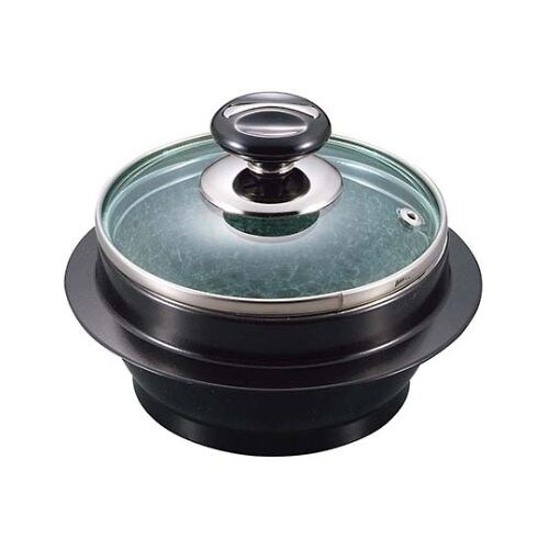 長水 遠赤 石焼釜(ガラス蓋付) 18cm