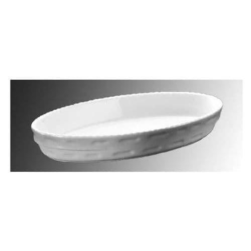 スタッキング小判 グラタン皿 44cm ホワイト