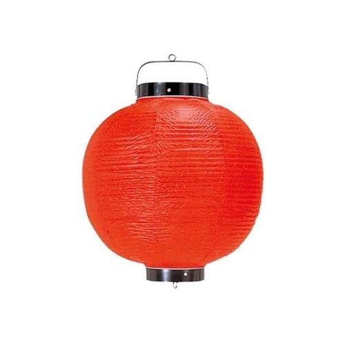 丸 ビニール提灯 15号 赤 φ410×H580