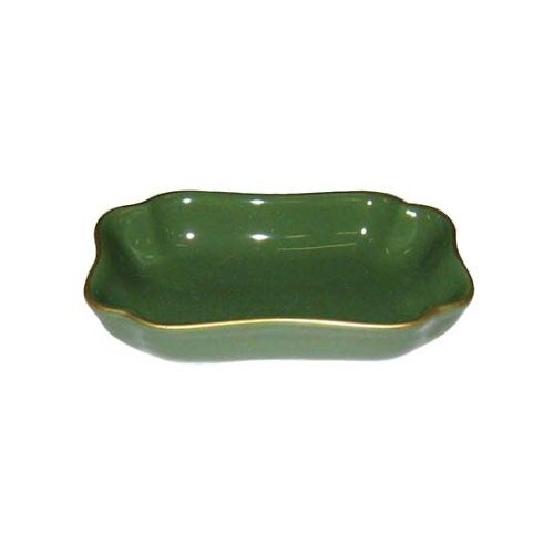 トレイ フラワー モスグリーン