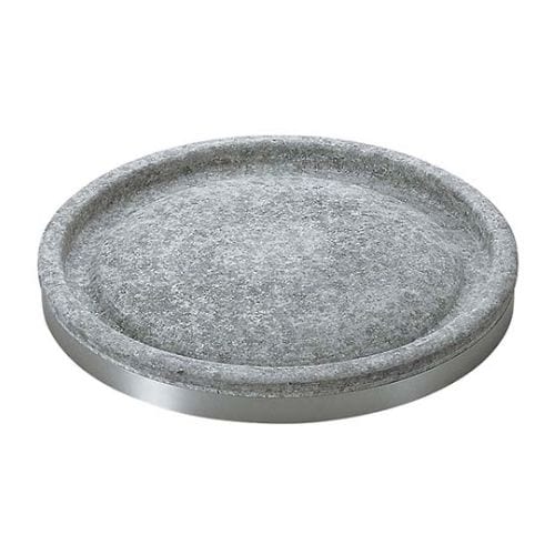 長水 遠赤 石焼プレート 丸型ハンドル無 20cm