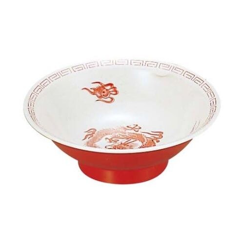 中華食器 瑞祥 中華丼 竜 CA−10 外赤内白