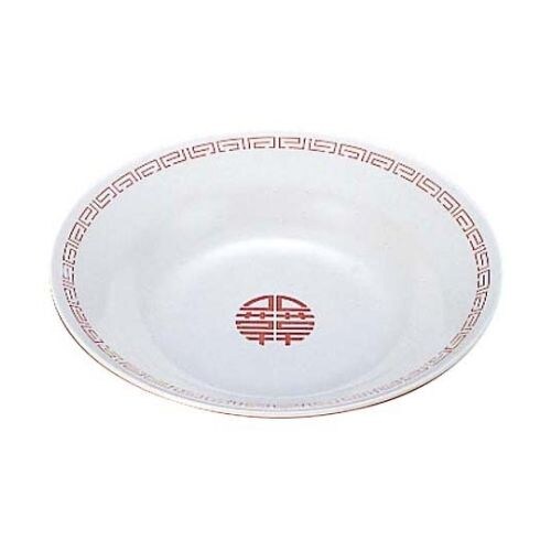 中華食器 瑞祥 冷麺皿(新型)CA−19 外赤内白