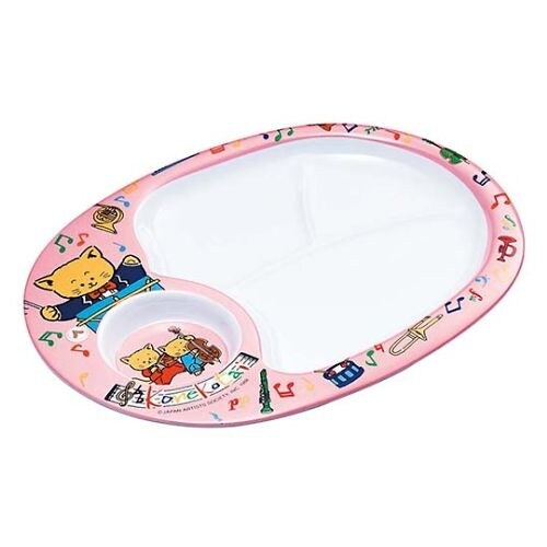 ランチ皿 こねこたい ピンク