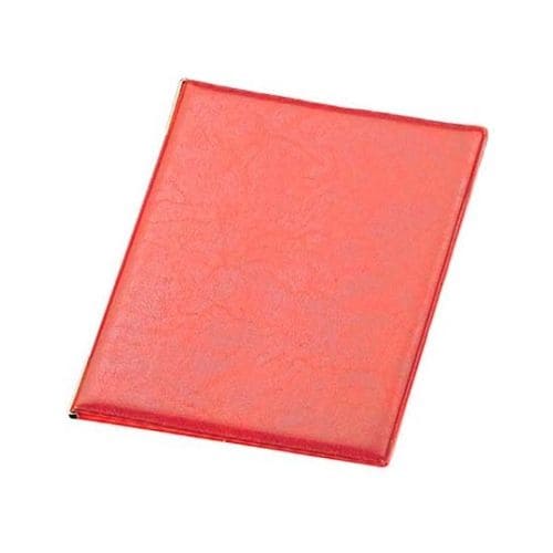 レザータッチメニューブック 大 レッド