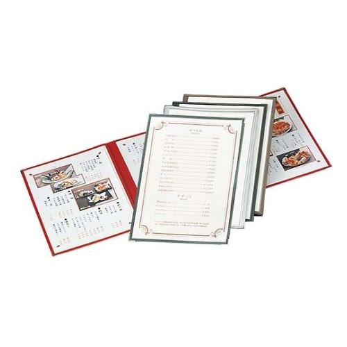 クリアテーピング メニューブック 黒