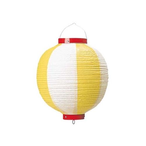 丸 ビニール提灯 10号 黄/白