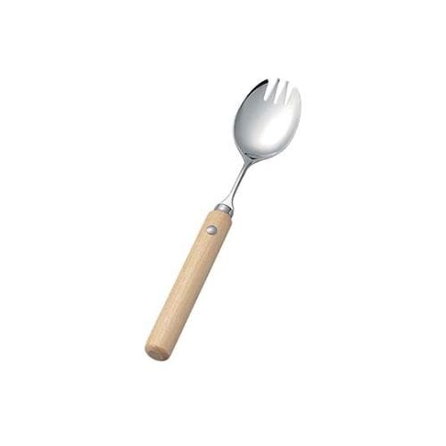 木製 丸 ハンドル スプーン・フォーク兼用 大