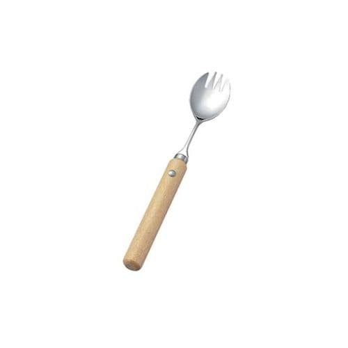 木製 丸 ハンドル スプーン・フォーク兼用 小