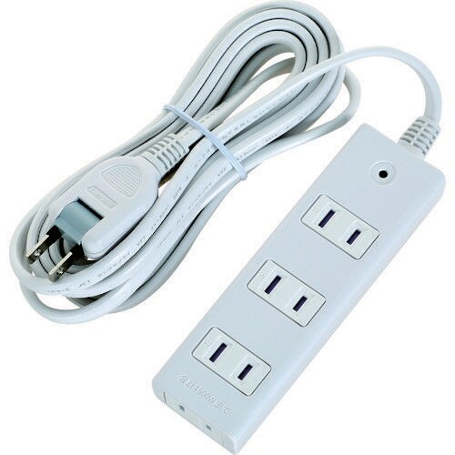 電源タップ 2P4個口 3M マグネット付