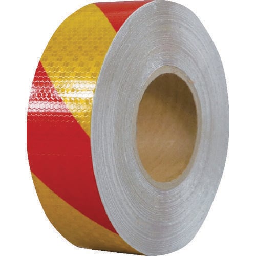 高輝度反射テープ 赤黄 幅50mm×50m