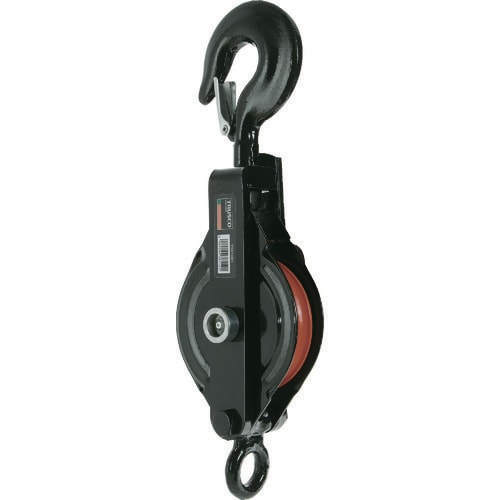 強力型滑車一車スナッチ フック型75mm