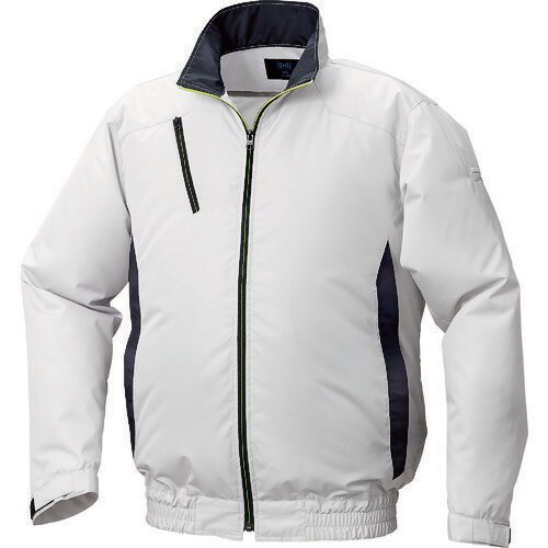 カジュアル空調服 シルバー×ダークネイビーM