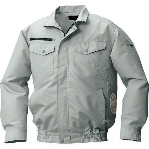 綿・ポリ混紡横ファン空調服 モスグリーン5L