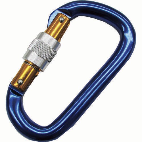 アルミカラビナ環付(ブルー) 線径11mm