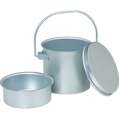 アルミ取手付容器 中皿付 143ΦX125