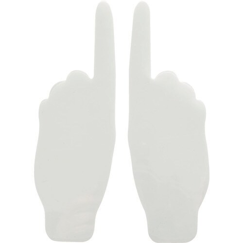 耐久フロアサイン手型 白 2枚(1シート)