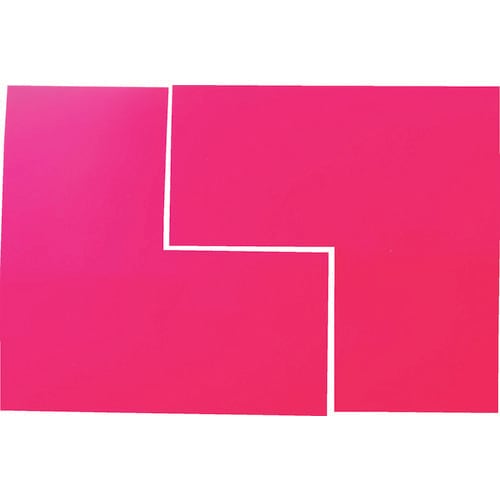 蛍光L字シール ピンク 1シート2枚入