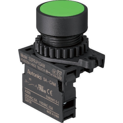 押しボタンスイッチ Φ25 1a 緑