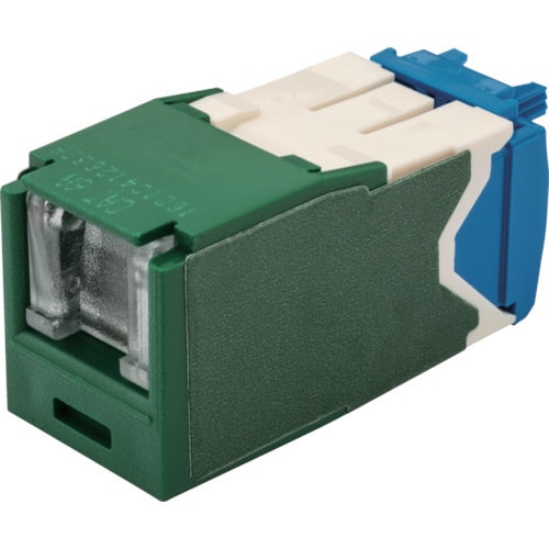 カテゴリ6A シャッター付モジュラージャック 緑