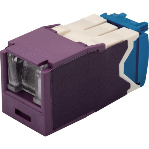 カテゴリ6A シャッター付モジュラージャック 紫