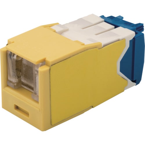 カテゴリ6A シャッター付モジュラージャック 黄