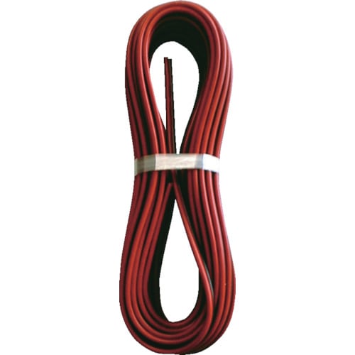 異色平行線VFFビニールコード 10m 赤/黒