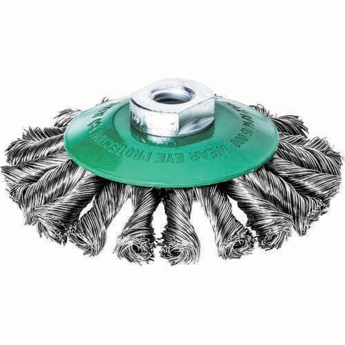 左右逆ノットべベルブラシ Φ115 ステンレス線