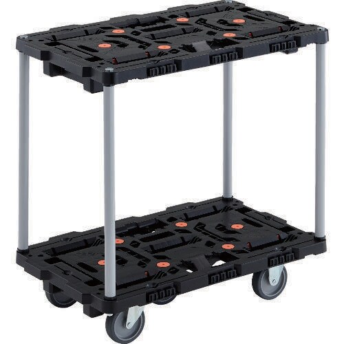 連結式樹脂製2段台車 2063383